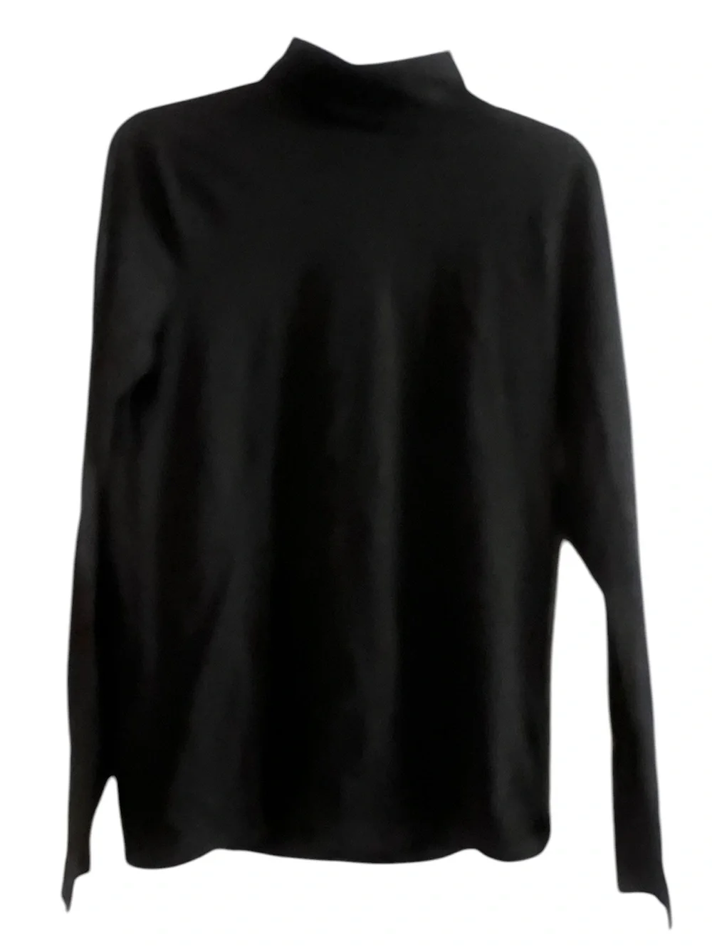 J. Crew Black Crewneck Long Sleeve Top Size Large 100% Cotton